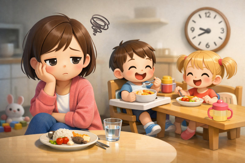 自分の食事が後回しになる毎日で感じやすい不安とは